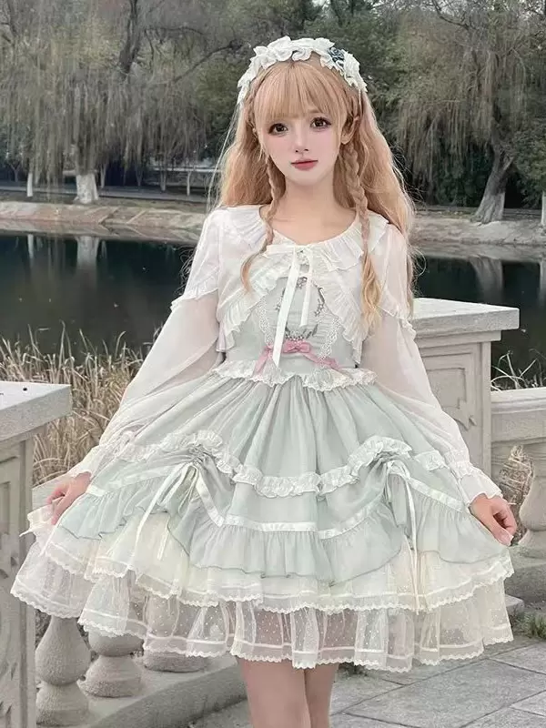 Sweet Ecru White Long Sleeves Ruffles - Image 3