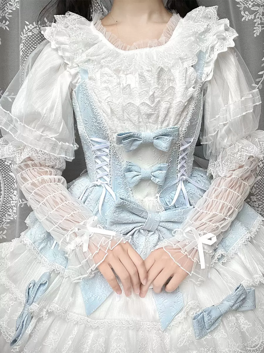 Sweet Lolita Blouses Ruffles Long Sleeves Lolita Top Blouse White Lolita Shirt - Image 4