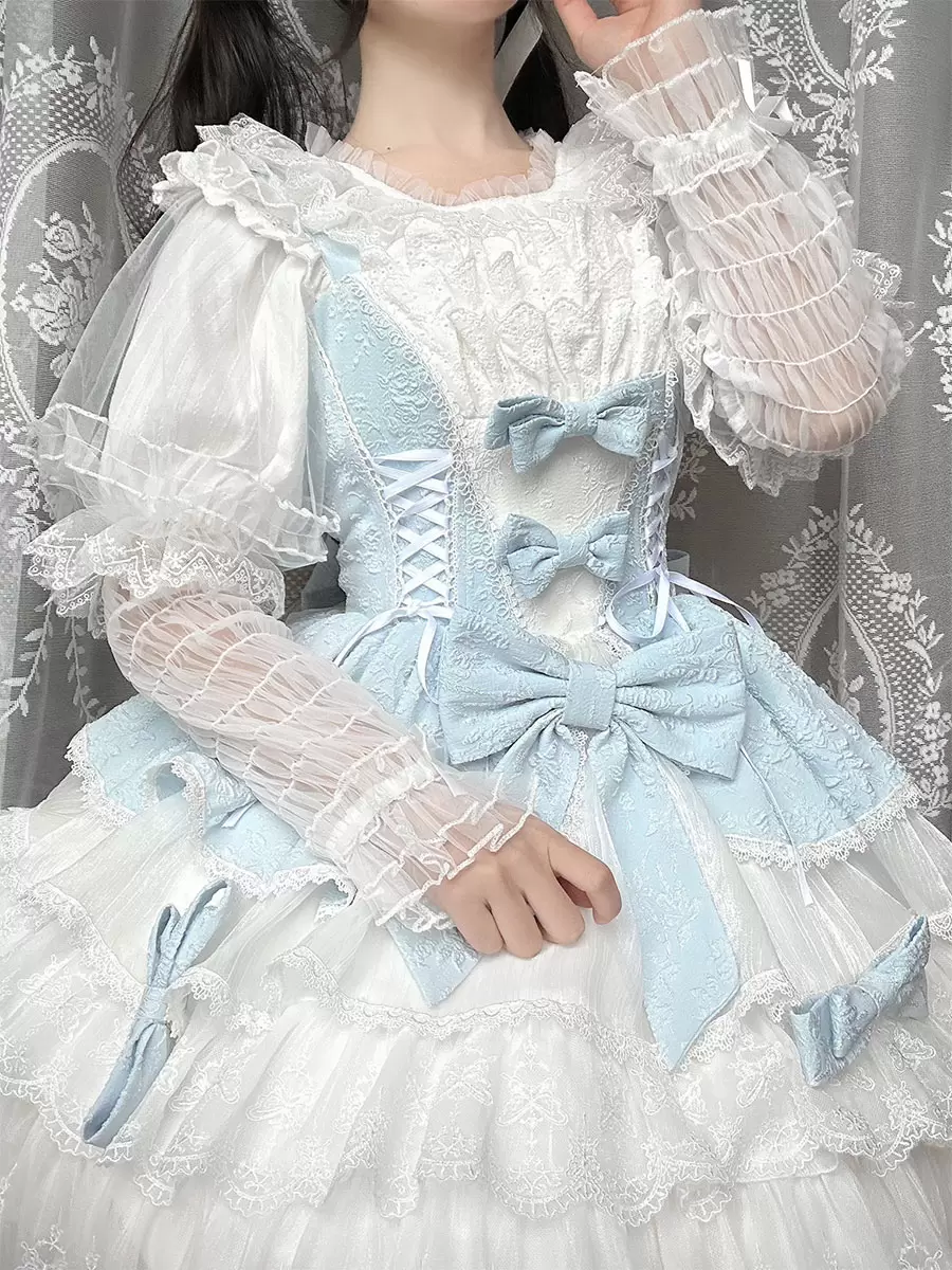 Sweet Lolita Blouses Ruffles Long Sleeves Lolita Top Blouse White Lolita Shirt - Image 5