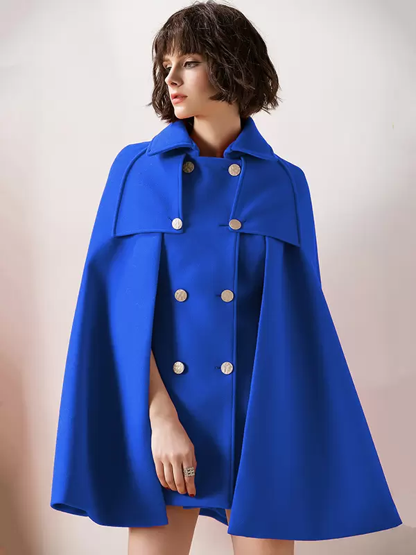 Women Red Poncho Oversized Cape Coat Winter Outerwear 2024 - Image 12