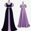 Purple Retro Costumes Polyester Dress Women's Vintage Shift Marie Antoinette Costume 18th Century Costume