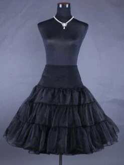 Sweet Lolita Petticoat 2024 Black High Waist Lolita Pettiskirt