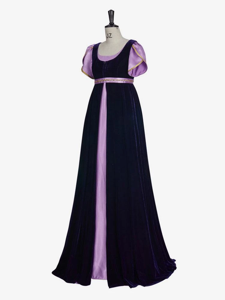 Purple Retro Costumes Polyester Dress Women's Vintage Shift Marie Antoinette Costume 18th Century Costume - Image 3