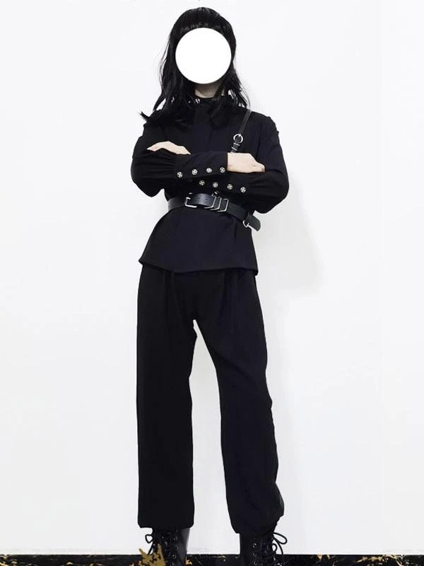 Gothic Lolita Pant Ouji Style Black Straight Lolita Trousers - Image 4