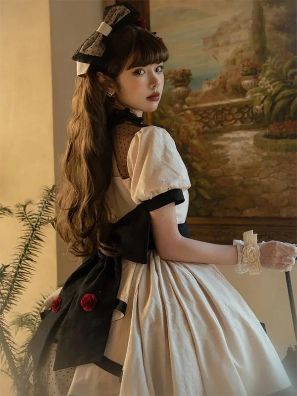 Sweet Lolita Dress Cotton Short Sleeves Jumper Sweet Lolita Dress - Image 2