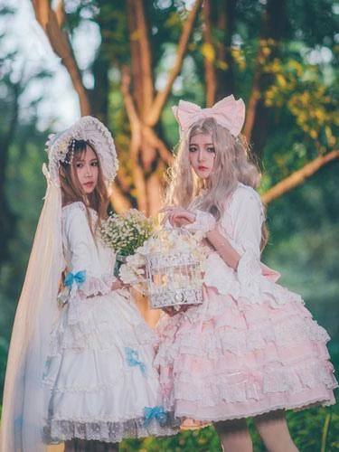 Lolita Wedding Dress OP White Chiffon Ruffle Lolita One Piece Dress - Image 5