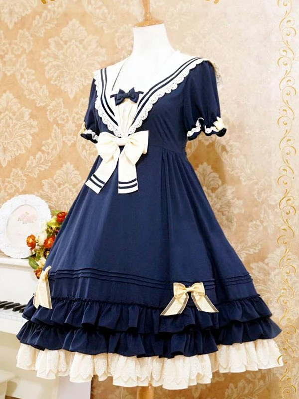 Lolitashow Sweet Lolita Dress The Sails Of The Rhine Op Lolita One Piece Dress - Image 5