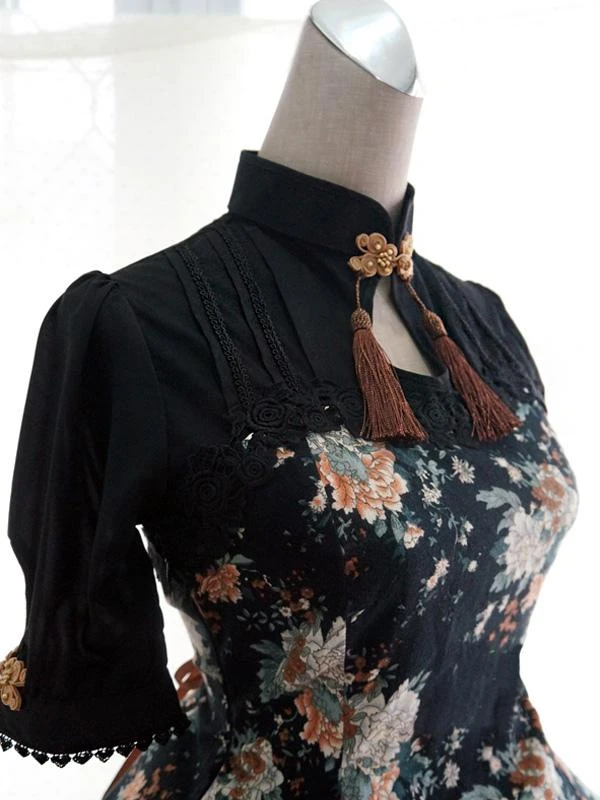 Qi Lolita Dress Chinese Style Qiluo Incense Sakura Fairy OP Lolita One Piece Dress - Image 8