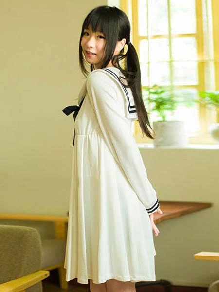 Lolita Sailor One Peice Dress Long Sleeve Spring Summer Dress - Image 8