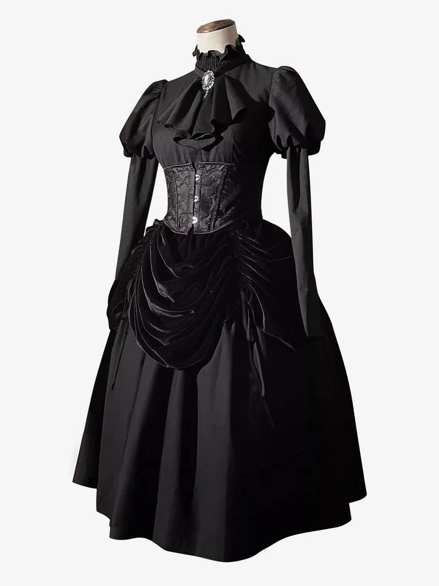 Gothic Lolita Dresses Ruffles Black - Image 7