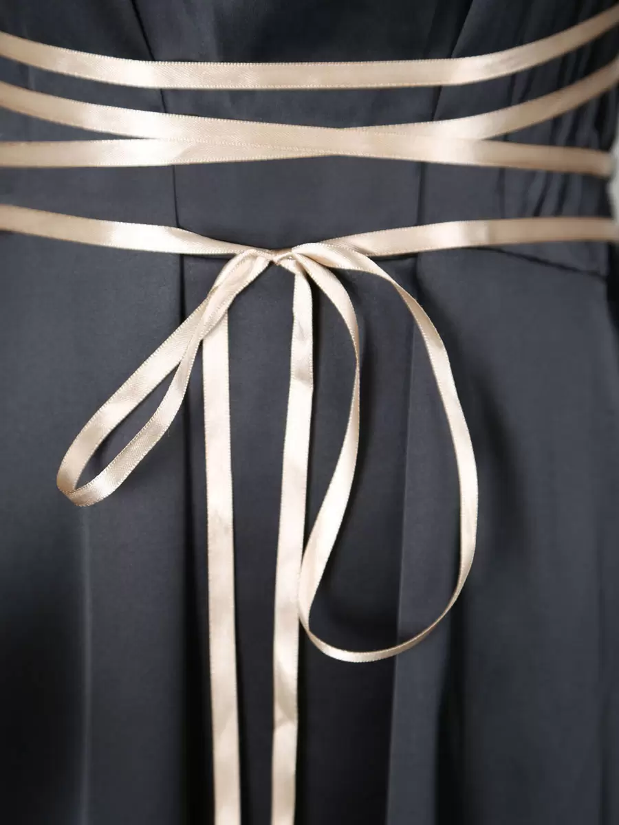 Black Vintage Costume Gothic Long Sleeves Maxi Dress For Women's Dress Carnival - Image 7