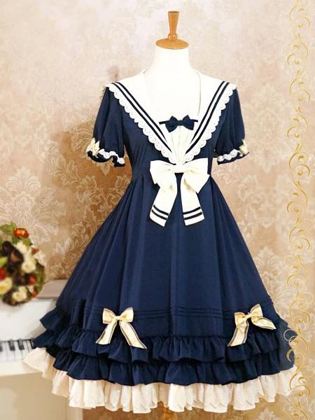 Lolitashow Sweet Lolita Dress The Sails Of The Rhine Op Lolita One Piece Dress - Image 8