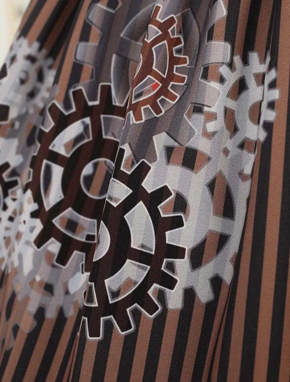 Lolitashow Sweet Lolita Skirt Black And White Gear Steampunk SK Lolita Skirt - Image 7