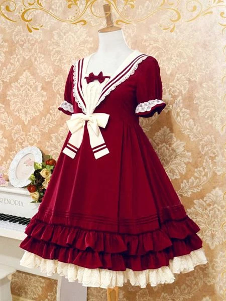 Lolitashow Sweet Lolita Dress The Sails Of The Rhine Op Lolita One Piece Dress - Image 4