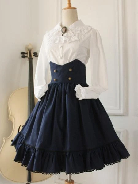 Gothic Lolita Dress Military Lolita Cross Regression Victorian Vintage SK Lolita Skirt - Image 4