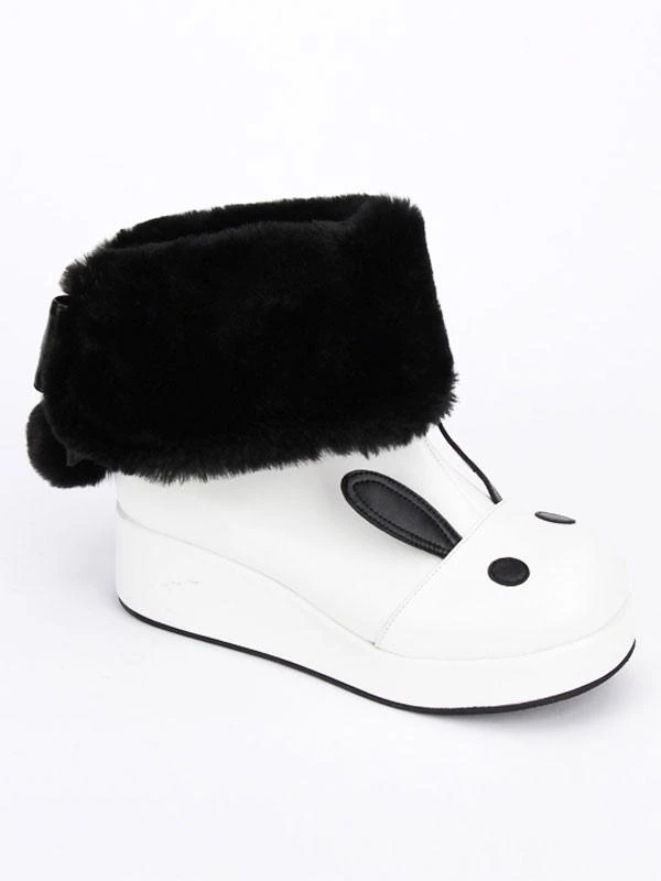 Sweet Lolita Boots Bunny Ears Round Toe PU Leather Lolita Cutie Platform Shoes - Image 9