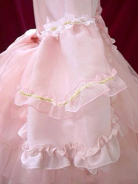 Sweet Lolita Dress OP Pink Bow Hime Sleeve Ball Gown Lolita One Piece Dress - Image 5