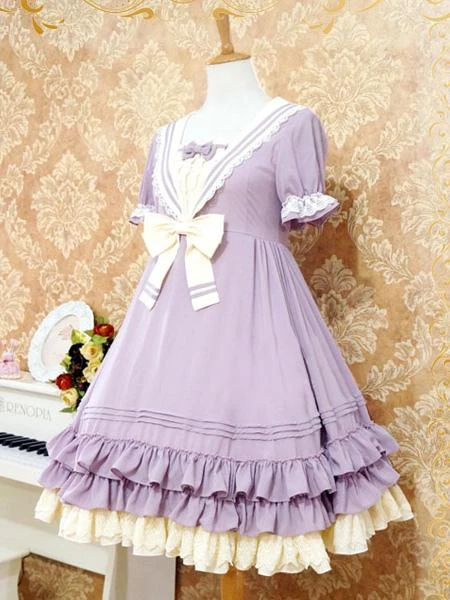 Lolitashow Sweet Lolita Dress The Sails Of The Rhine Op Lolita One Piece Dress - Image 11