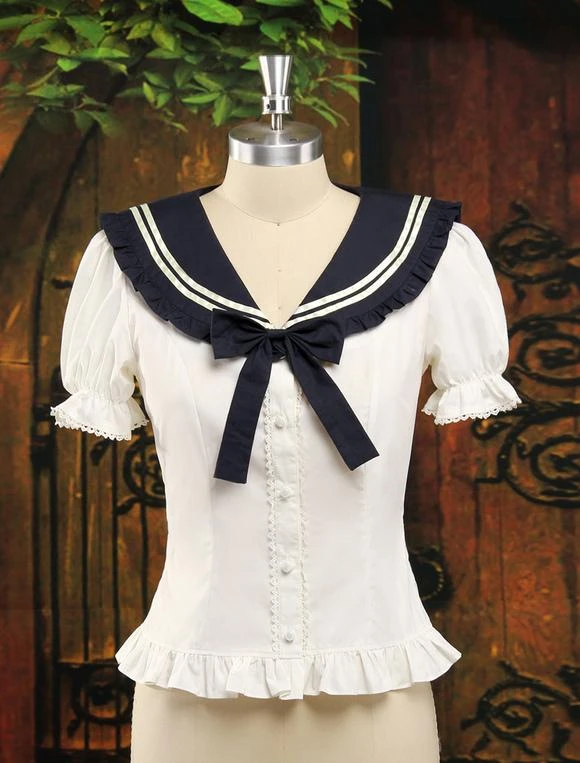 Sweet Multi Color Bow Short Sleeves Cute Lolita Outfits - Image 10