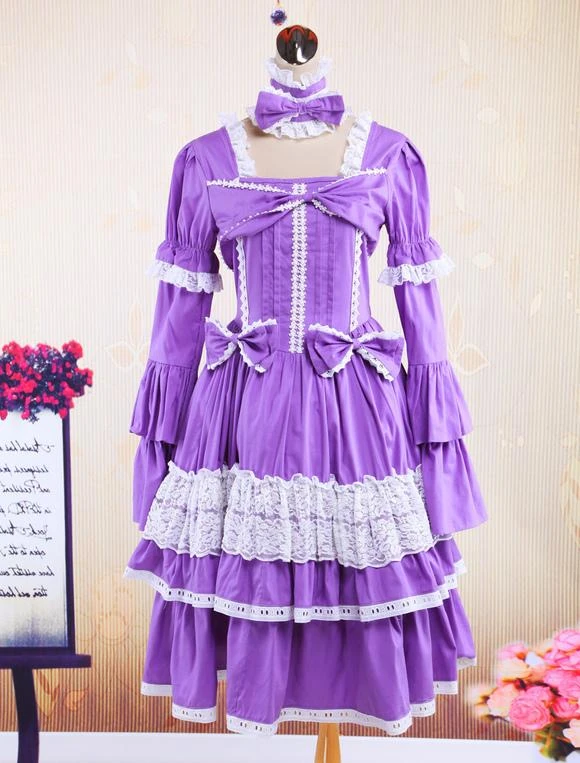 Black Cotton Gothic Lolita Dress - Image 11