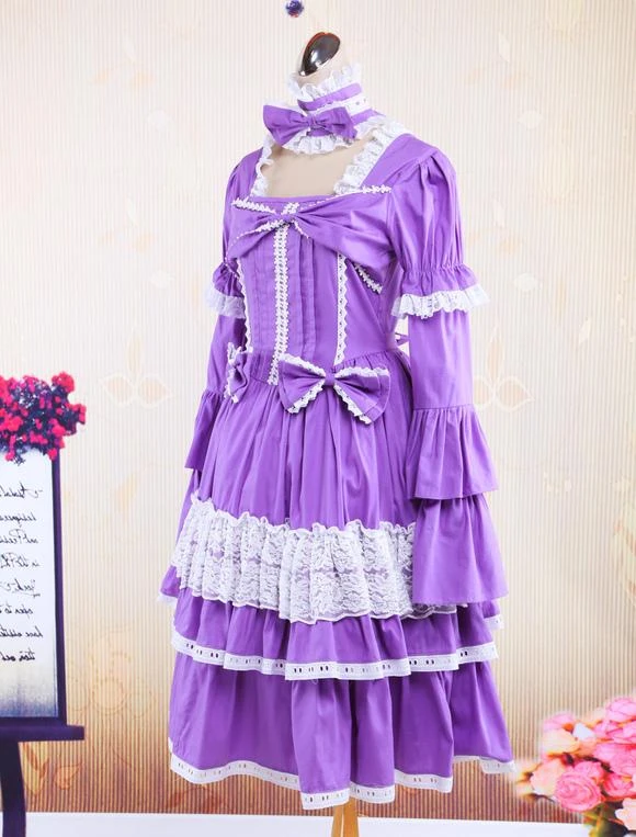 Black Cotton Gothic Lolita Dress - Image 12