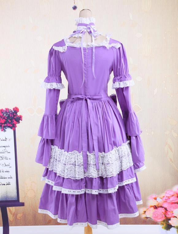 Black Cotton Gothic Lolita Dress - Image 13