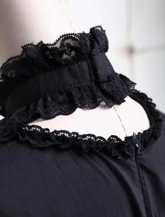 Black Cotton Gothic Lolita Dress - Image 6