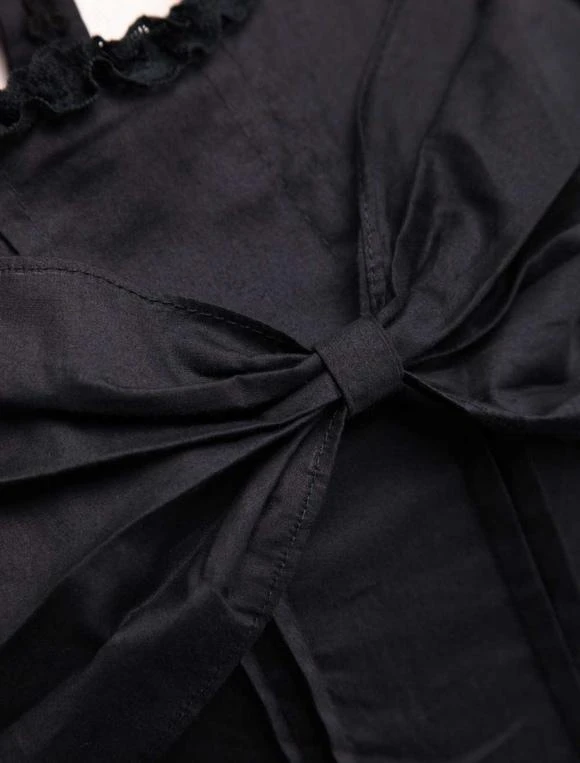 Black Cotton Gothic Lolita Dress - Image 8