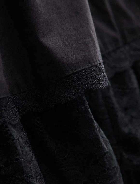 Black Cotton Gothic Lolita Dress - Image 9