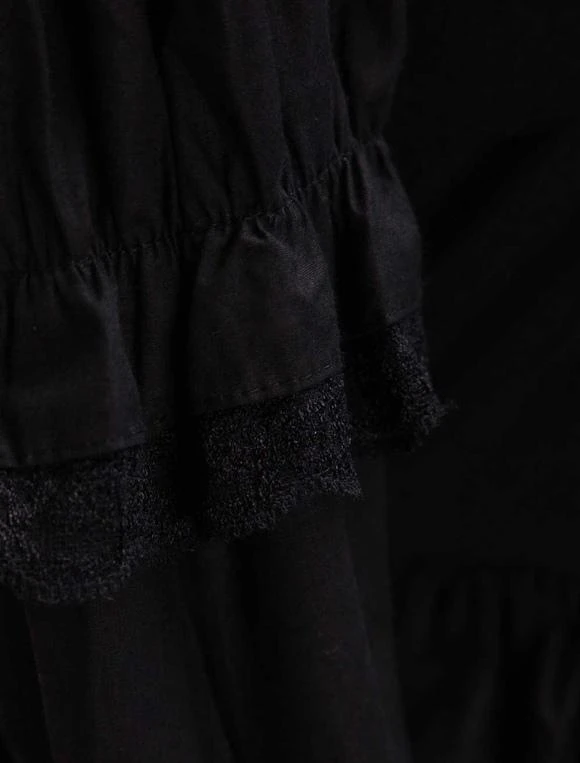 Black Cotton Gothic Lolita Dress - Image 10
