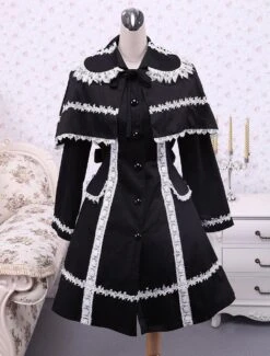 Lolitashow Black Cotton Lolita Jacket
