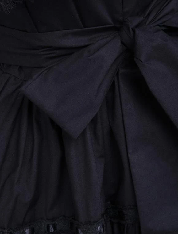 Lolitashow Gothic Lolita Dress JSK Black Ruffles Bow Lace Trim Lolita Jumper Skirt - Image 7