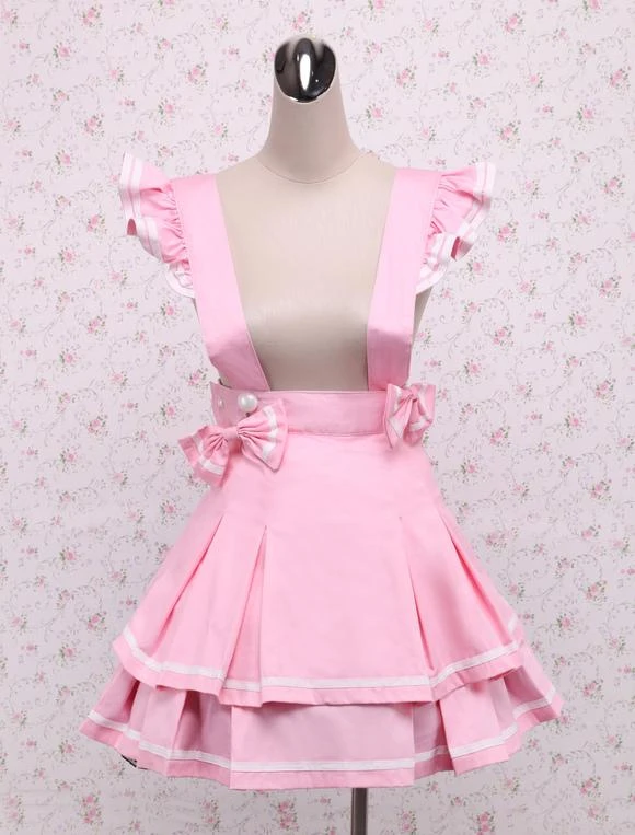 Lolitashow Pink Cotton Multi Layer Lolita Skirt - Image 5