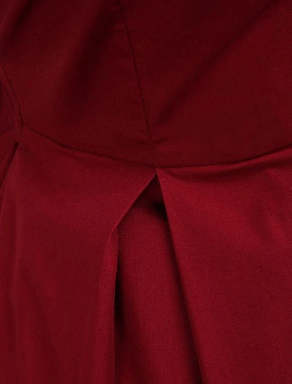 Lolitashow Cotton Red Bow Classic Lolita Dress - Image 6