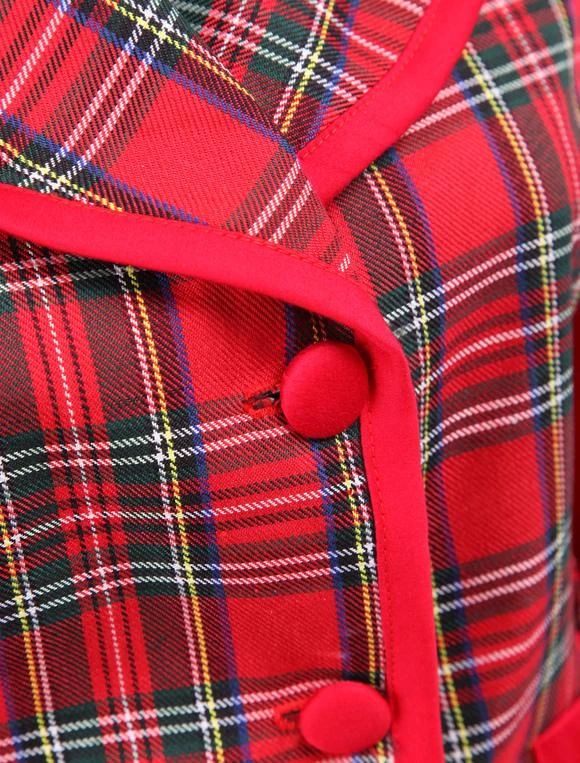 Lolitashow Cotton Red Gingham School Lolita Top And Skirt - Image 6