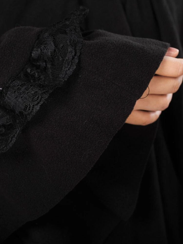 Lolitashow Hooded Lolita Cape With Ruffles - Image 11