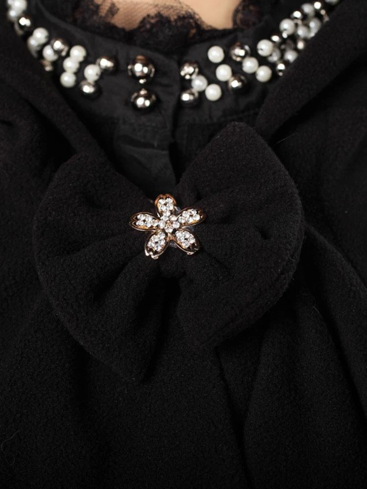 Lolitashow Hooded Lolita Cape With Ruffles - Image 10