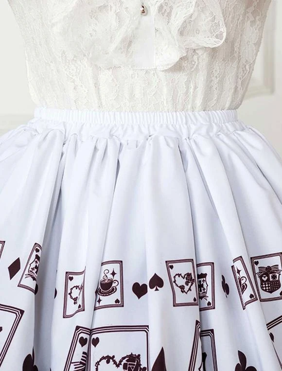 Lolitashow Chocolate Printed Polyester Lolita Skirt For Girls - Image 7