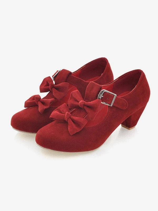 Sweet Lolita Shoes Bows Prism Heel Lolita Pumps