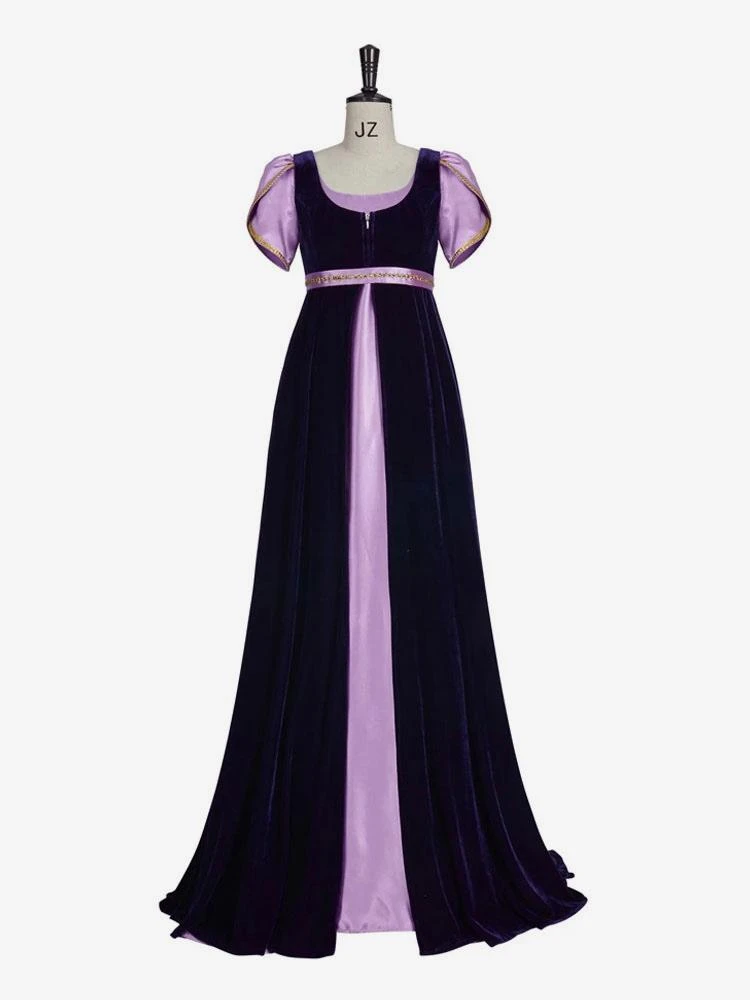 Purple Retro Costumes Polyester Dress Women's Vintage Shift Marie Antoinette Costume 18th Century Costume - Image 2