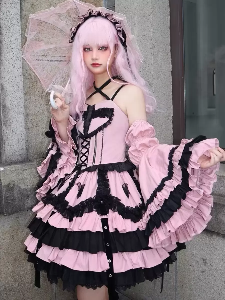 Gothic Lolita Dresses Ruffles Lace Purple Pink - Image 8