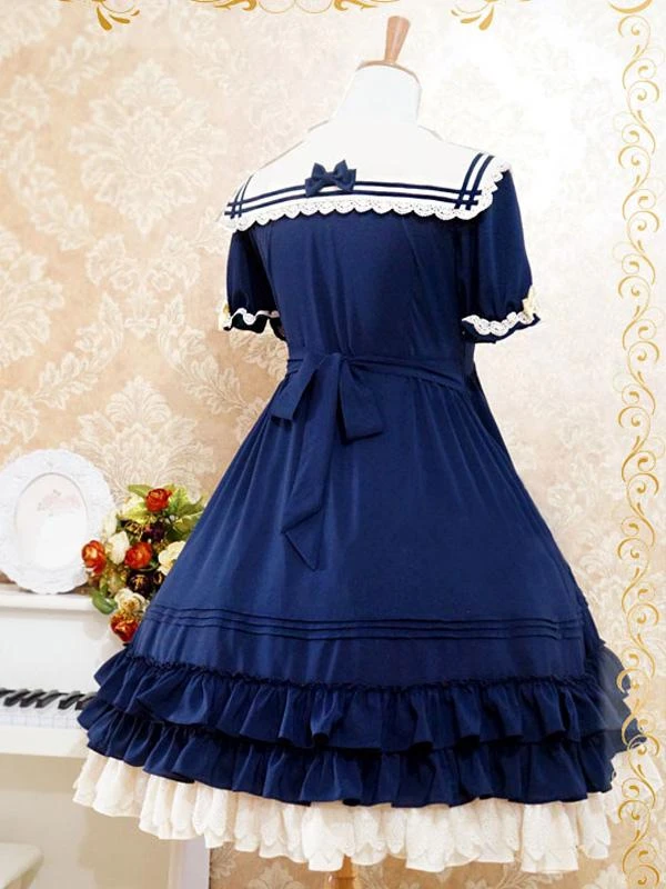 Lolitashow Sweet Lolita Dress The Sails Of The Rhine Op Lolita One Piece Dress - Image 6