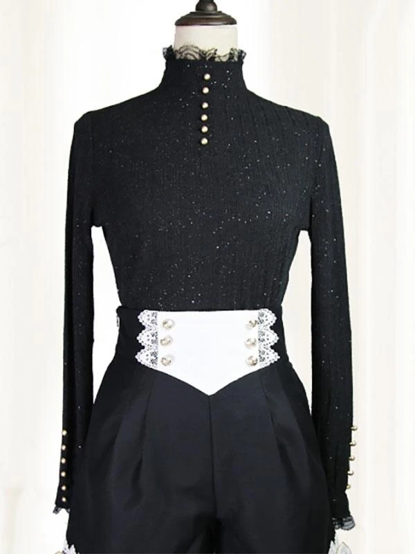 Gothic Ouji Lolita Coats Black Coat Lace Bows Overcoat Polyester Spring Lolita Outwears - Image 3